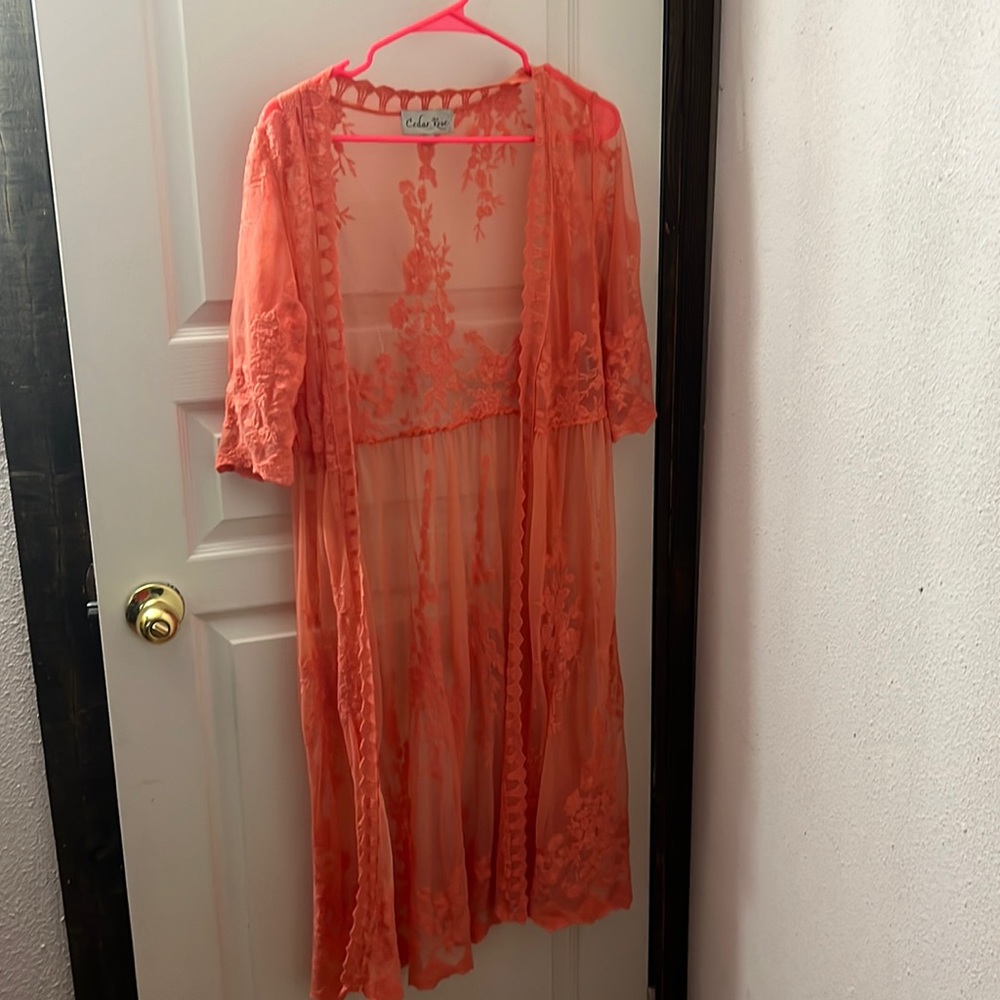 Peach cardigan size small/ medium